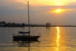 Sunset on the water, Dun Laoghaire.JPG